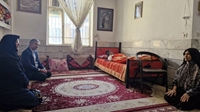 عیادت مسئولین شبکه از همکار بهورز خانه بهداشت روستای بصیران